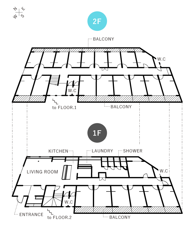 SEN OSAKA FLOOR MAP｜TESEN SHARE HOUSE