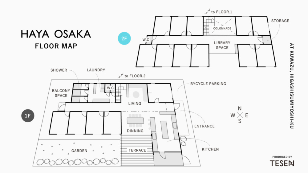HAYA OSAKA FLOOR MAP ｜ produced by TESEN