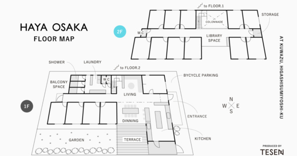 HAYA OSAKA FLOOR MAP ｜ produced by TESEN