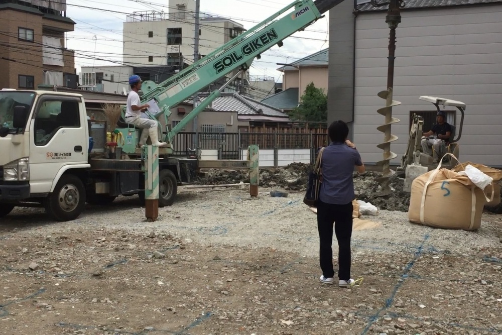 柱打って地固まる！シェアハウスSEN大阪の地盤改良工事｜TESENシェアハウス＆ホステル